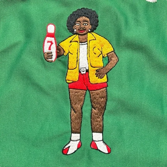 Vintage Vietnam Era Ladies Bowling Shirt Embroidered Size Small Afro 7 UPS - Picture 7 of 15